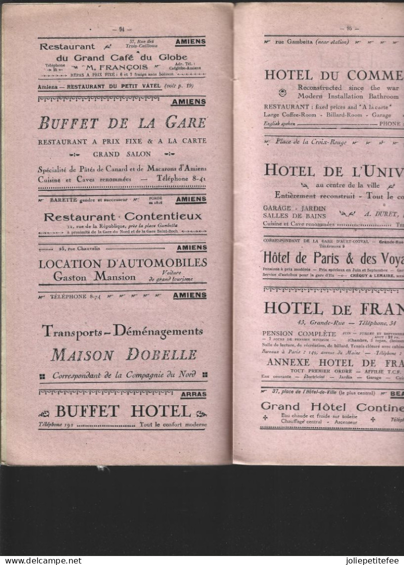 CHEMIN DE FER-DU-NORD.  CALAIS.   1927.  Livret Guide Officiel - Ferrocarril & Tranvías