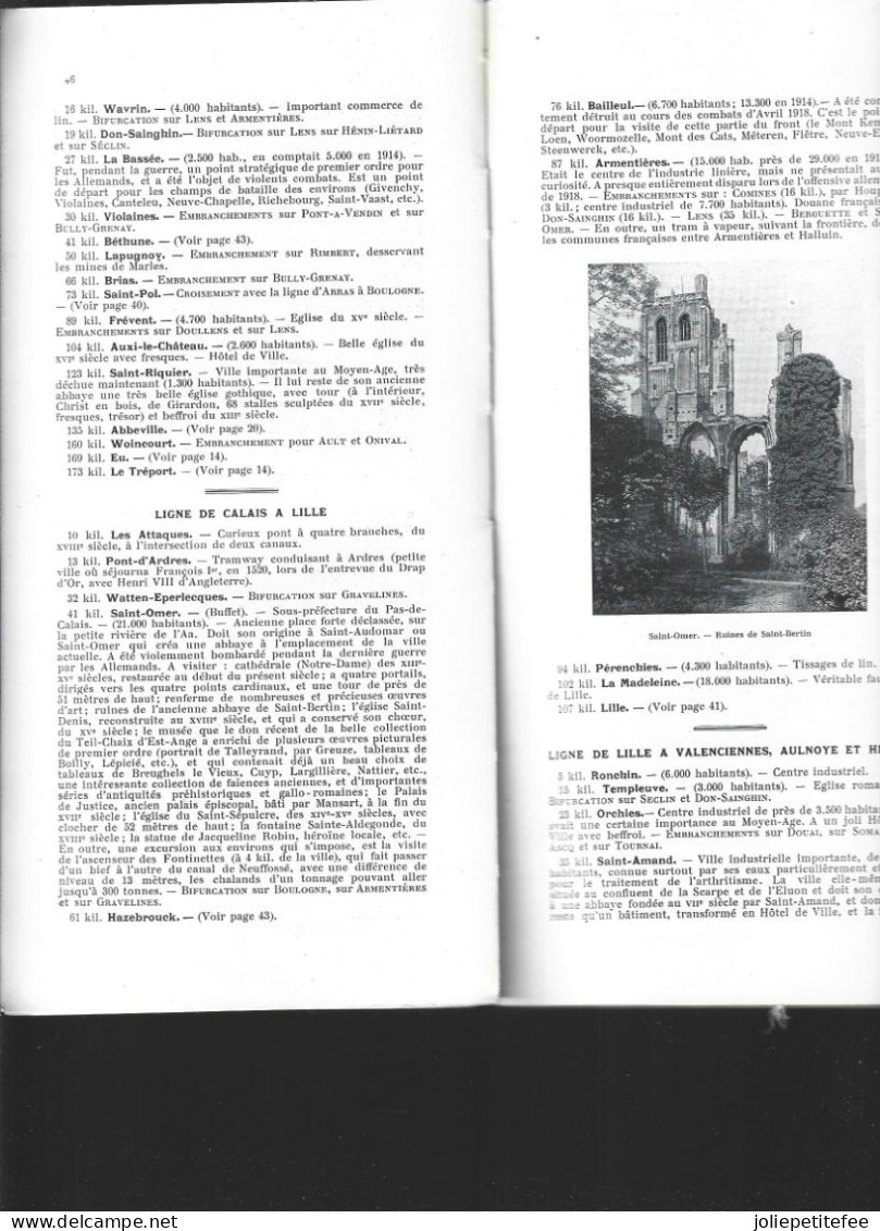 CHEMIN DE FER-DU-NORD.  CALAIS.   1927.  Livret Guide Officiel - Ferrocarril & Tranvías