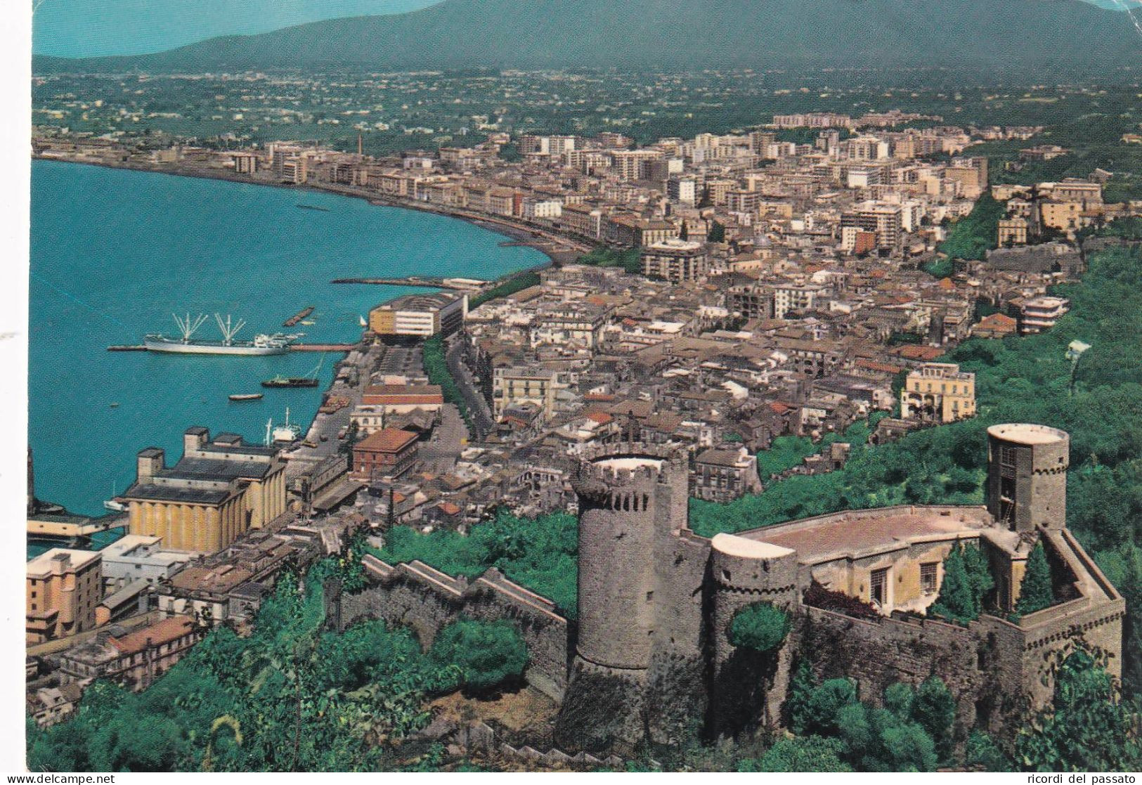 Cartolina Castellammare Di Stabia ( Napoli ) Panorama E Castello Angioino - Castellammare Di Stabia