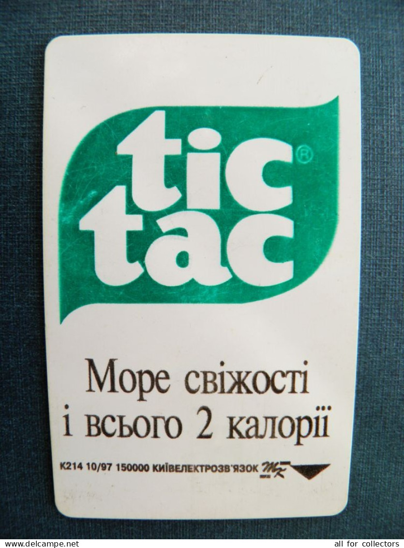 Phonecard Chip Advertising Tic Tac K214 10/97 150,000ex. 840 Units UKRAINE - Ukraine