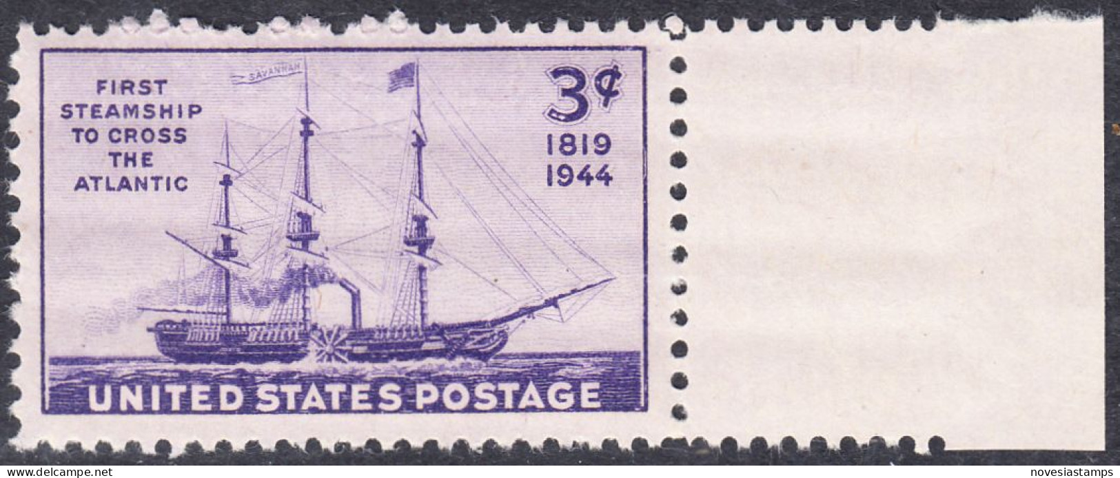 !a! USA Sc# 0923 MNH SINGLE W/ Right Margin - Steamship - Neufs