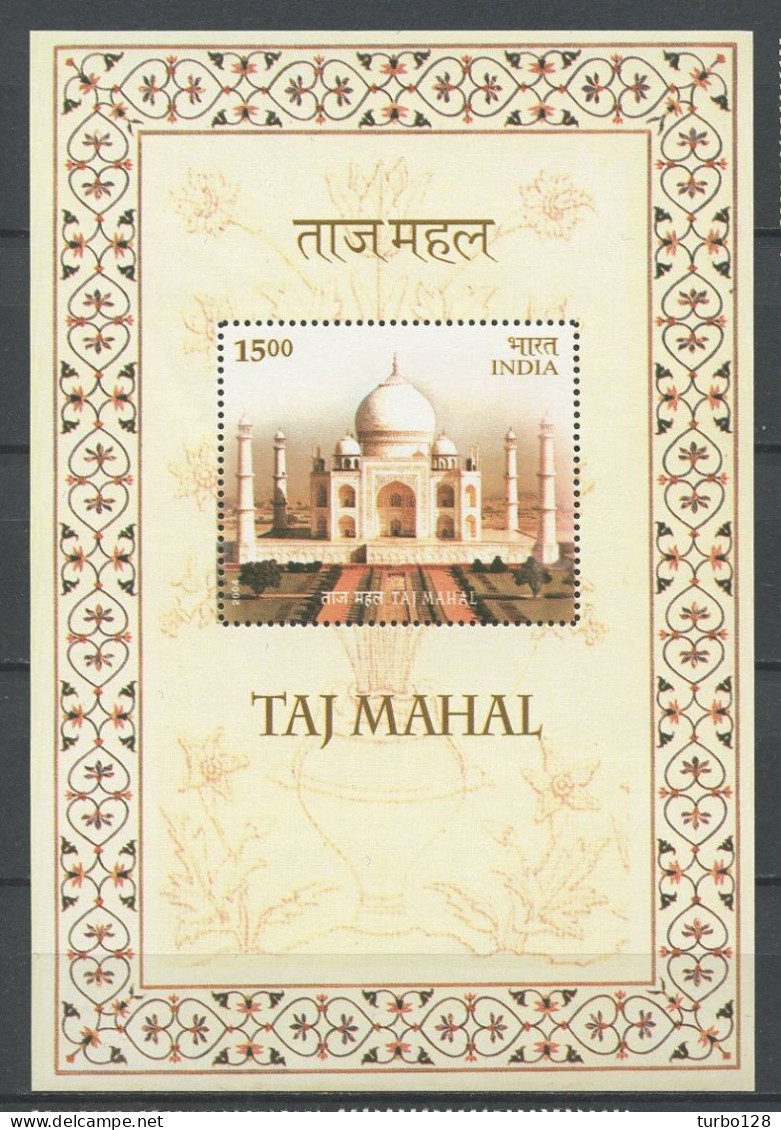 INDE 2004 Bloc N° 27 ** Neuf MNH Luxe TAJ MAHAL Architecture Monument Funéraire à Agra - Blocks & Kleinbögen