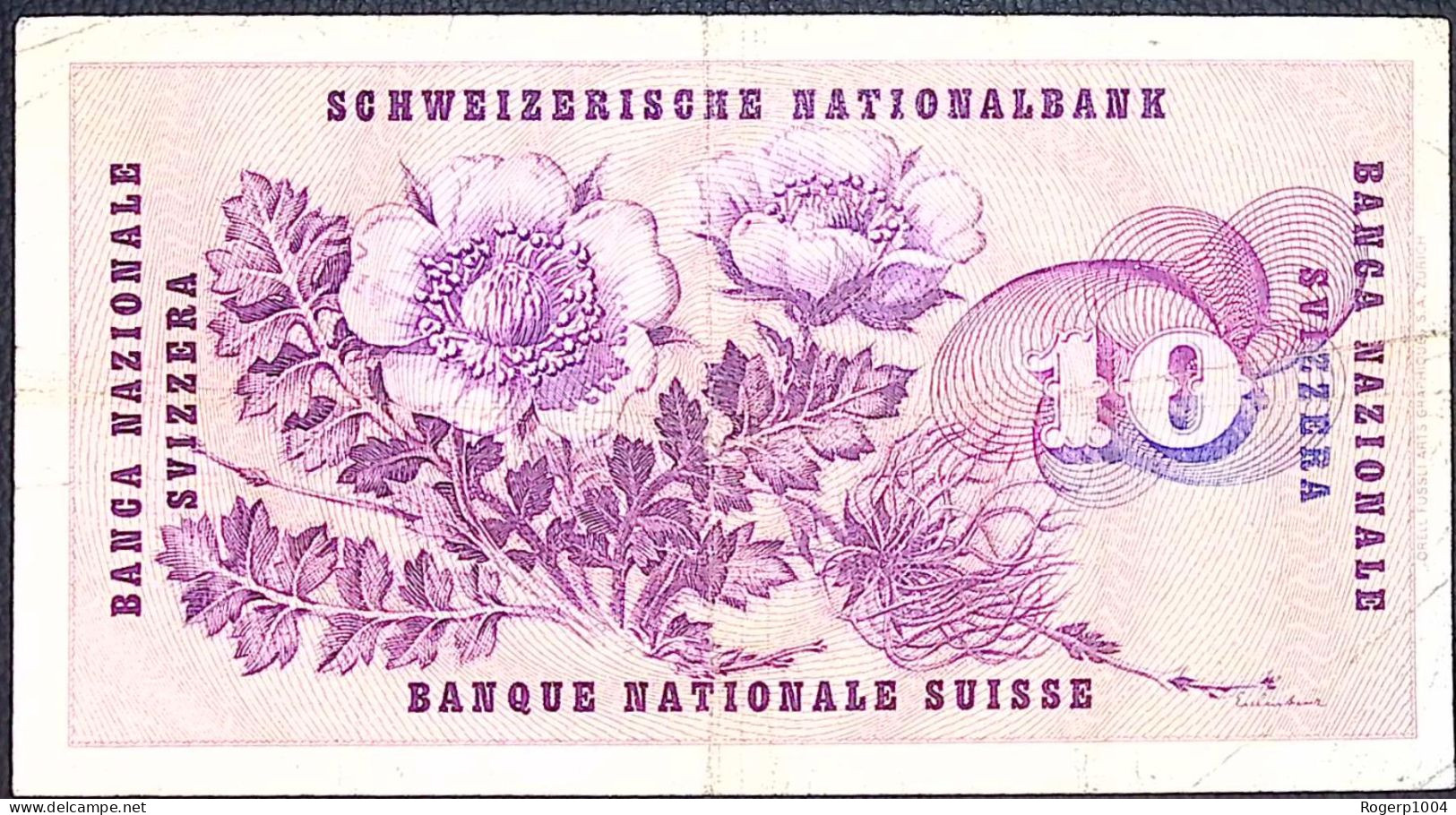 SUISSE/SWITZERLAND * 10 Francs * G. Keller * 20/10/1955 * Etat/Grade TB/F - Switzerland