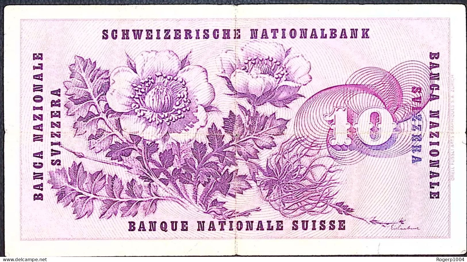 SUISSE/SWITZERLAND * 10 Francs * G. Keller * 02/04/1964* Etat/Grade TB/F - Schweiz