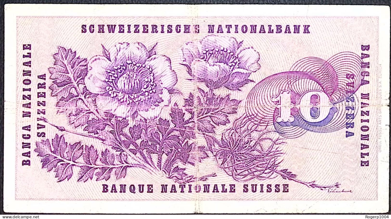SUISSE/SWITZERLAND * 10 Francs * G. Keller * 24/01/1972 * Etat/Grade TTB/VF - Switzerland