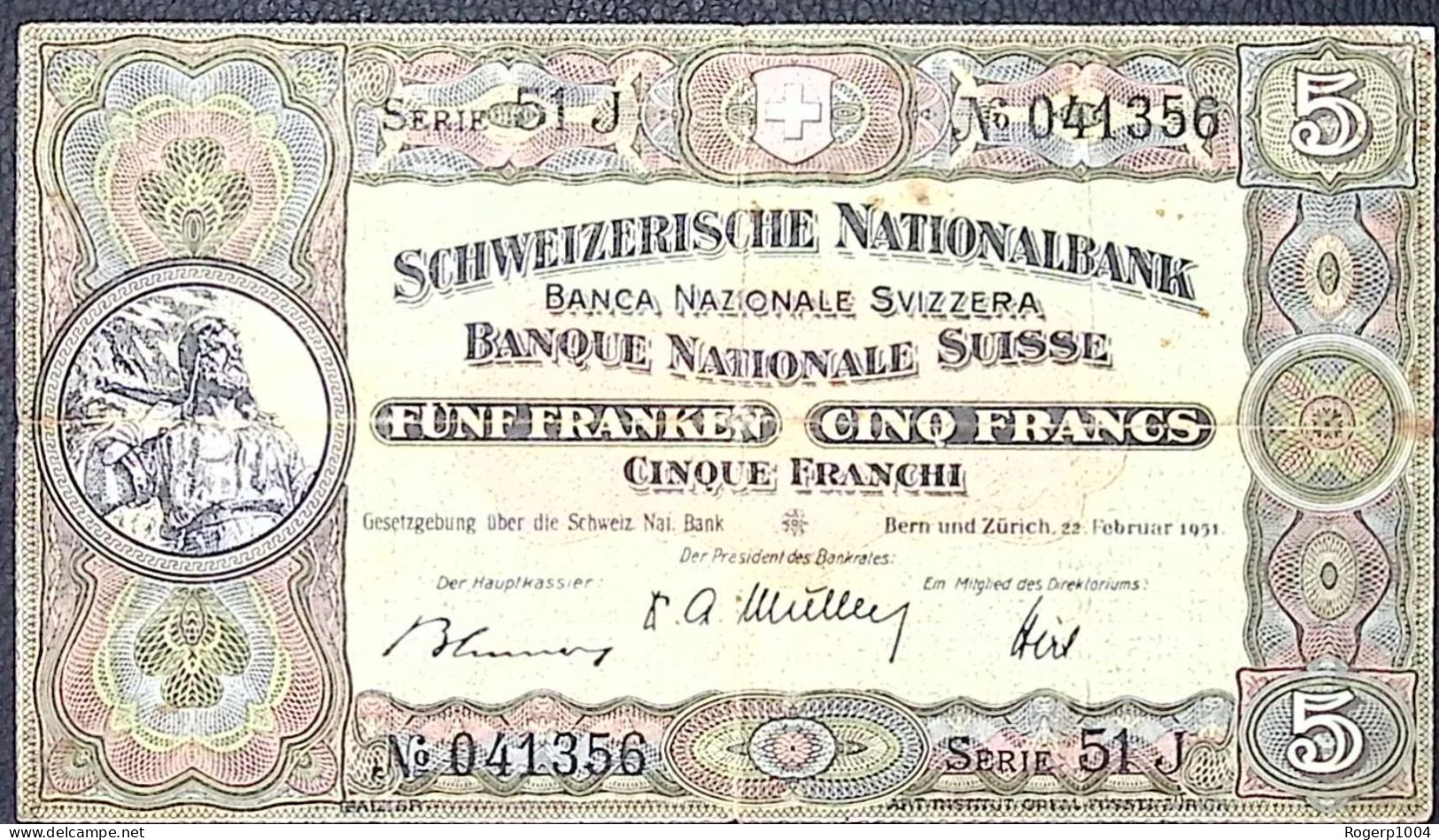 SUISSE/SWITZERLAND * 5 Francs * Tell * 20/01/1949 * Etat/Grade TTB/VF - Suiza