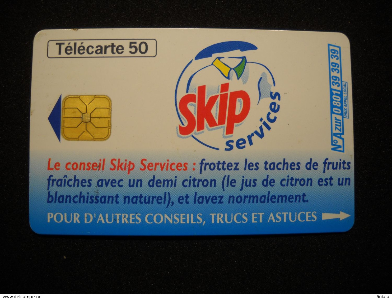 7698 Télécarte Collection  SKIP SERVICE LESSIVE   ( 2.scans)  Carte Téléphonique - Food