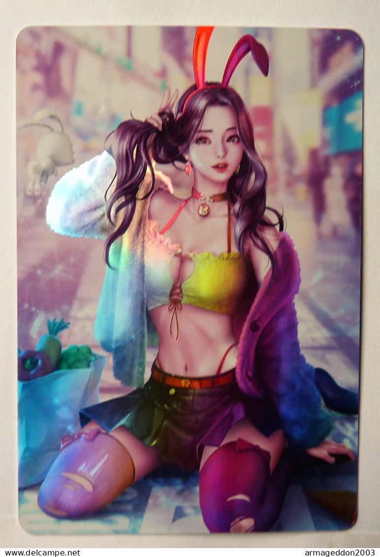 CARTE SEXY GIRL MANGA MINT HOLO PRISM Girl Waifu Final Fantasy VII Aerith - Altri & Non Classificati