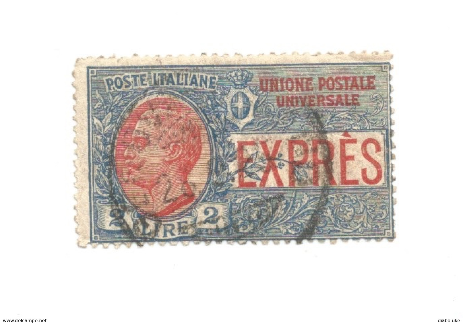 (REGNO) 1925-25, ESPRESSO 2 LIRE - Francobollo Usato, Firmato (CAT. SASSONE N. 13) - Express Mail