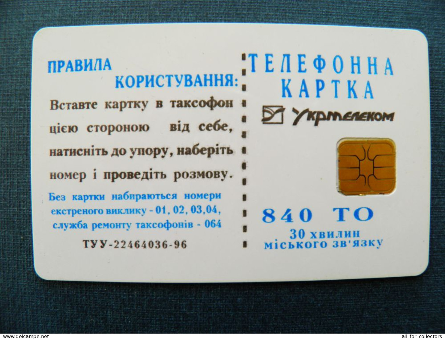 Ukraine Phonecard Chip Plant Berries Grapes Fruits 840 Units K147 09/97 30,000ex.  - Ucrania