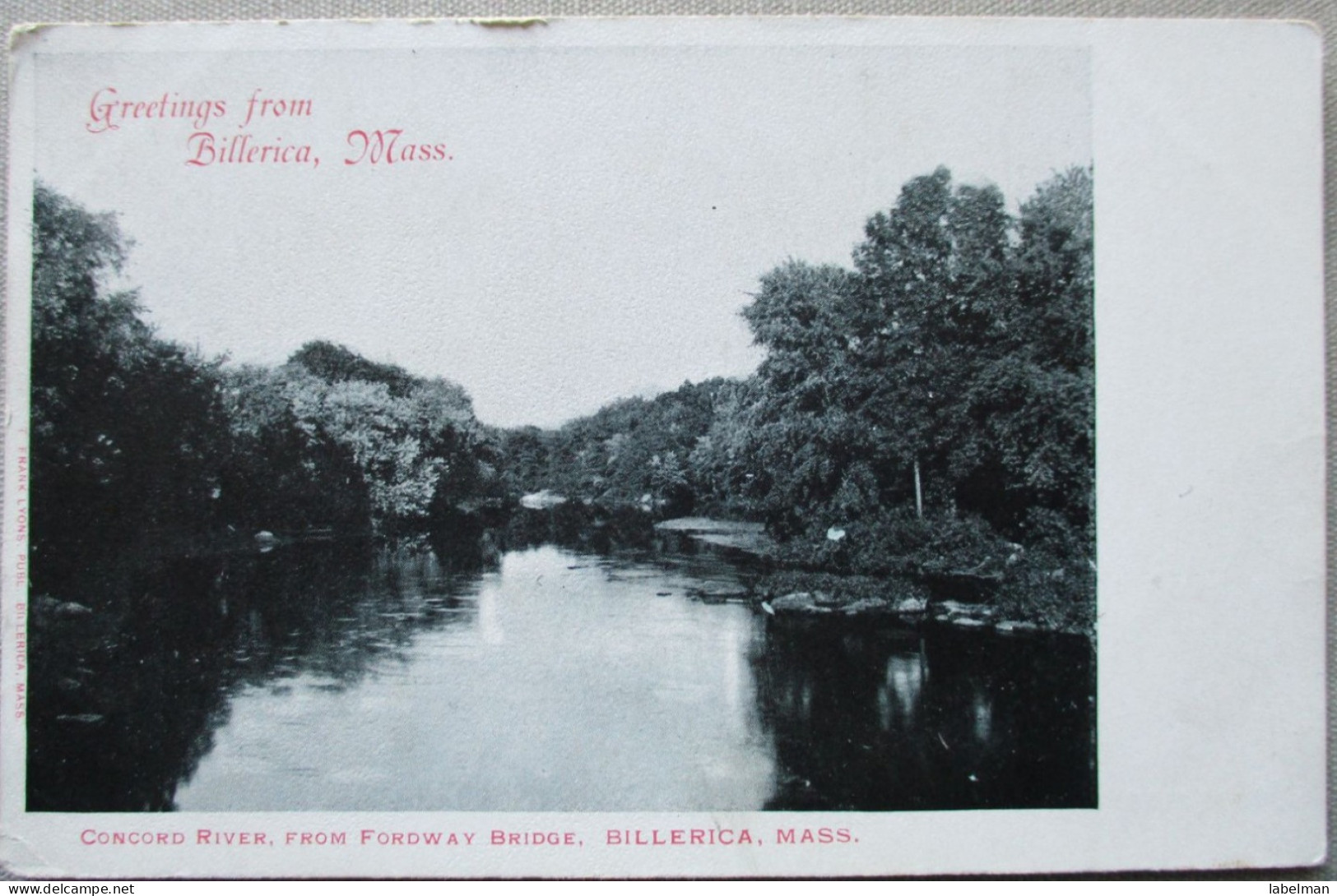 USA UNITED STATES MASSACHUSETTS BILLERICA CONCORD RIVER CARD POSTCARD CARTE POSTALE ANSICHTSKARTE CARTOLINA POSTKARTE - Atlanta