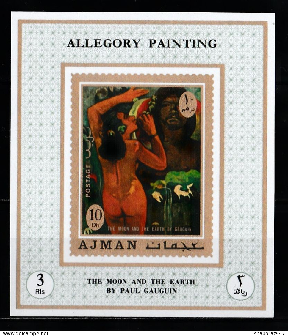 1971 Ajman Allegory Painting Proof de Luxe MNH** Fio239 Excellent Quality