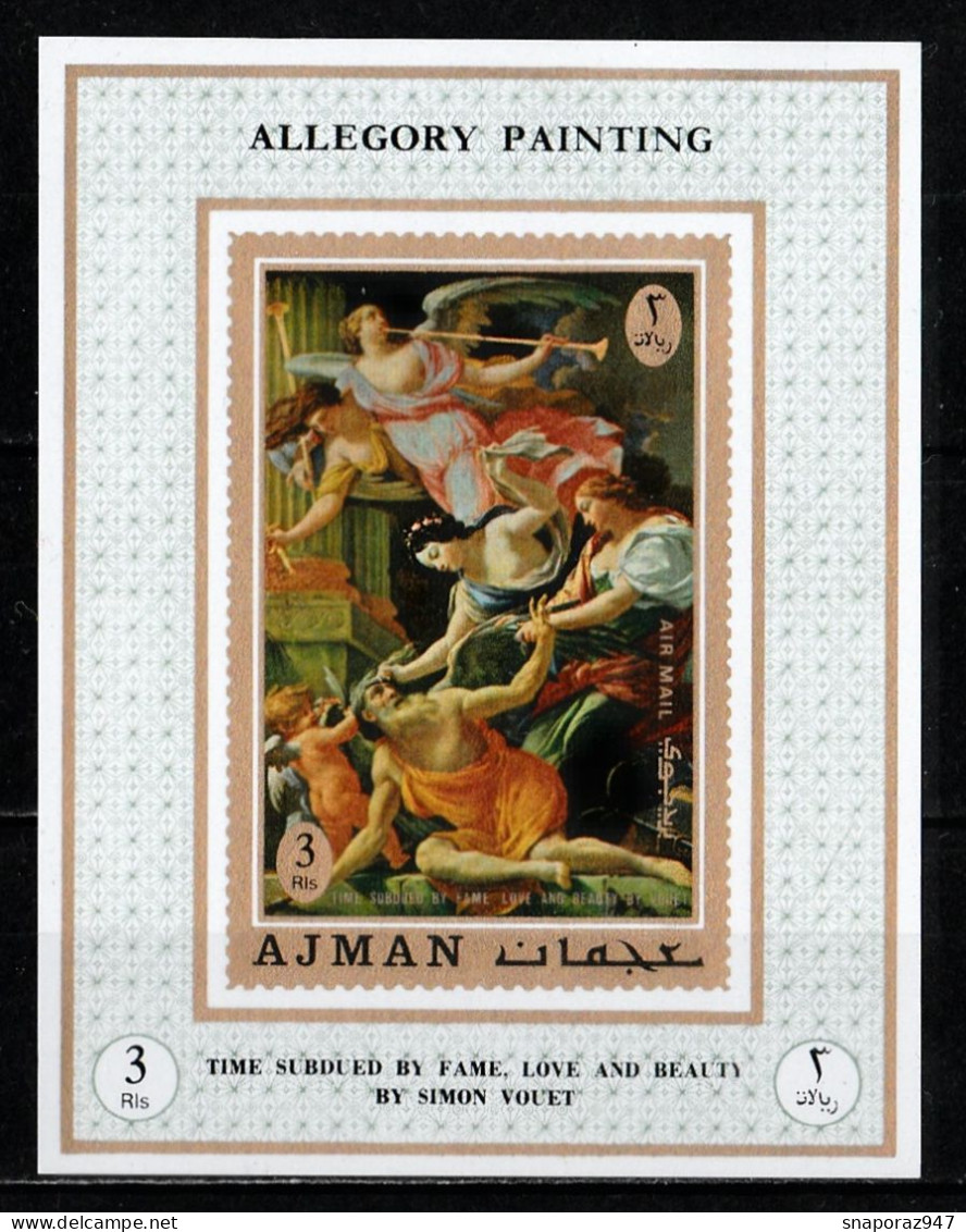 1971 Ajman Allegory Painting Proof de Luxe MNH** Fio239 Excellent Quality