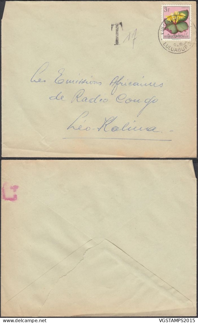 Congo Belge 1960 - Lettre Courrier Interne De Luluabourg à Destination Leopoldville-Kalina- Taxée ... (EB) DC-12437 - Usati