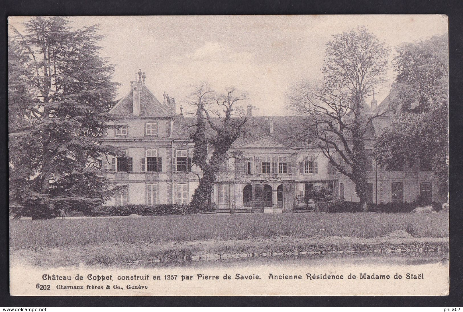 SWITZERLAND - Chateau De Coppet Construit En 1257 Par Pierre De Savoie / Postcard Circulated, 2 Scans - Coppet