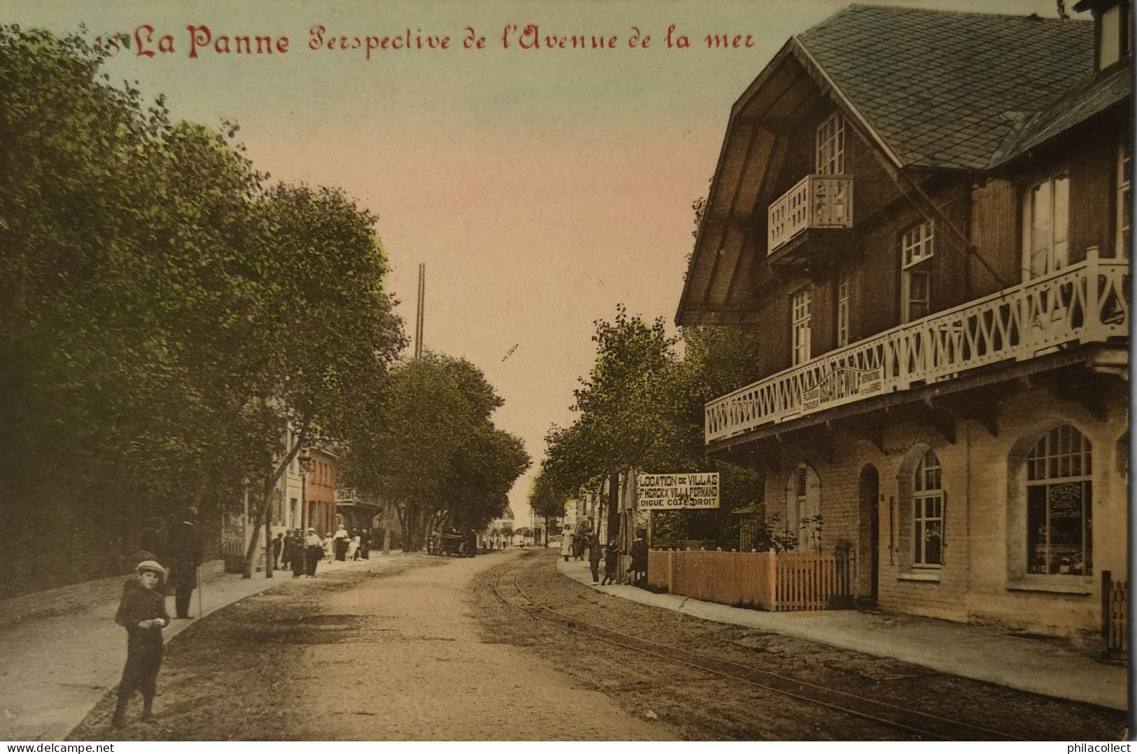 De - La Panne Perspective De L' Avenue De La Mer (color) 1911? Ed. Marcovici - De Panne