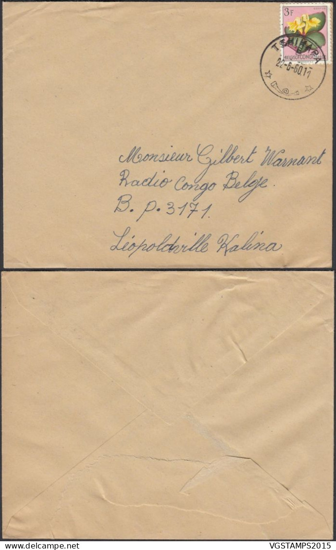 Congo Belge 1960 - Lettre Courrier Interne De Tshikapa (Kasai)  à Destination Leopoldville-Kalina ... (EB) DC-12440 - Gebruikt