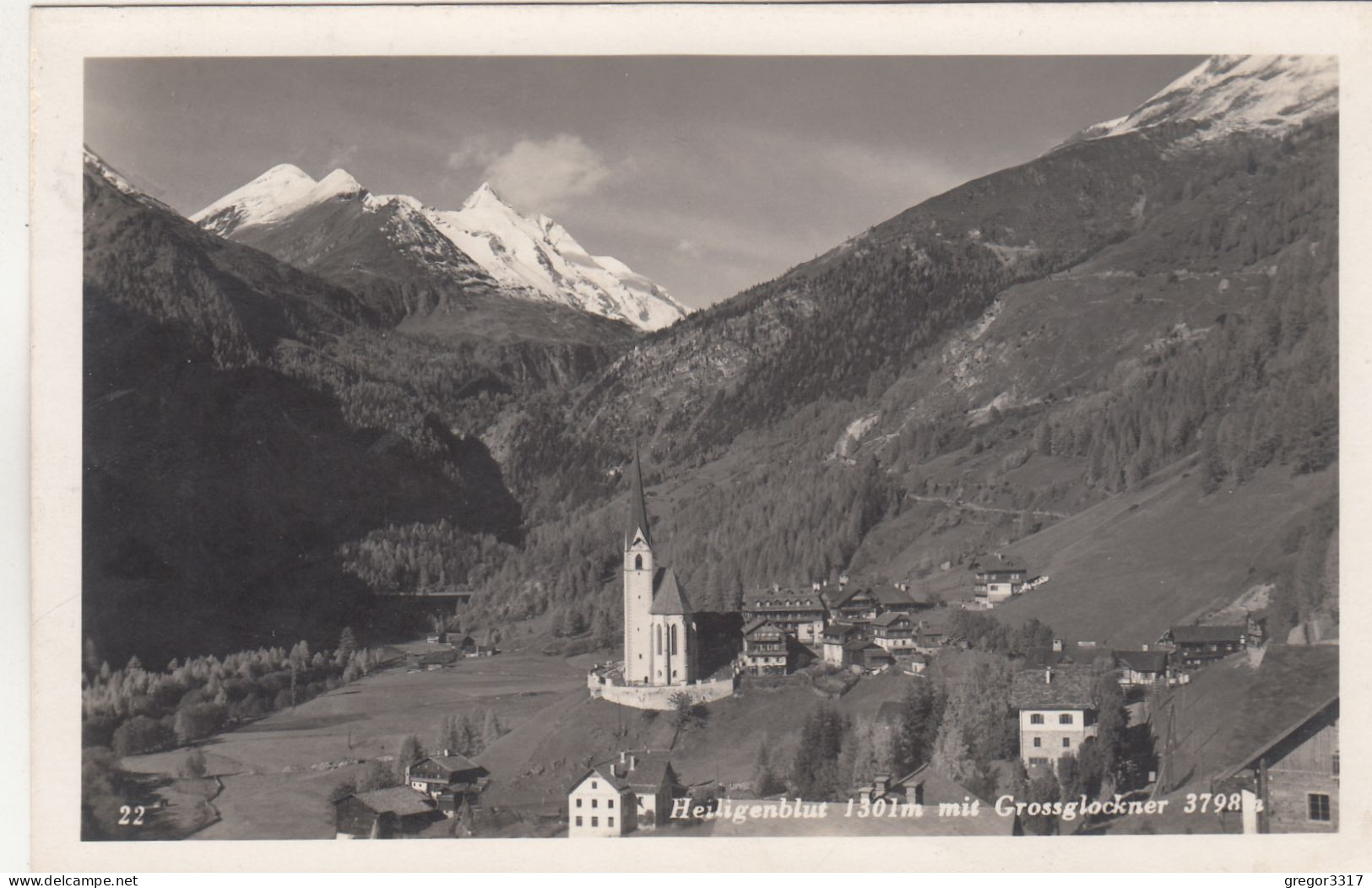 E4118) HEILIGENBLUT 1301m Mit Grossglockner - Alte HAUS DETAILS Im Vordergrund TOP ! 1935 - Heiligenblut