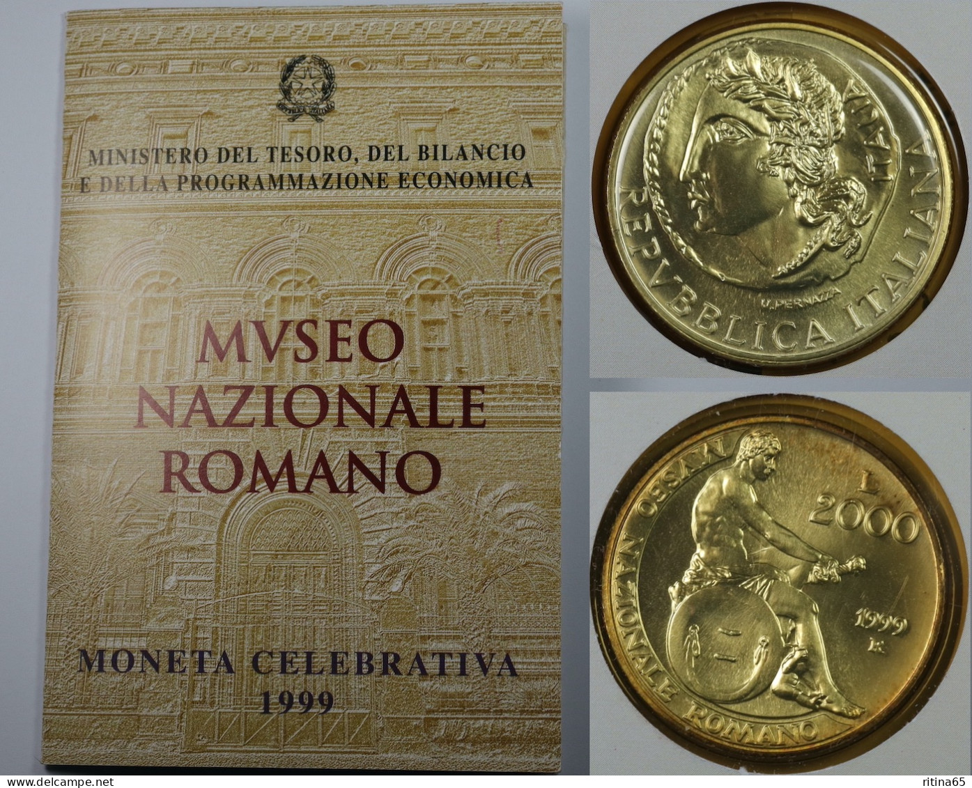 ITALIA 2000 LIRE ARGENTO 1999 MUSEO NAZIONALE ROMANO FDC - Sets Sin Usar &  Sets De Prueba