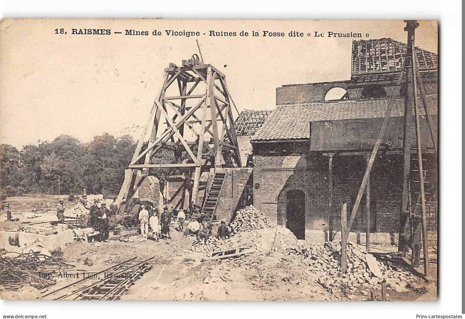 CPA 59 Raismes Mines De Vicoigne Ruines De La Fosse Dites Le Prussien - Raismes