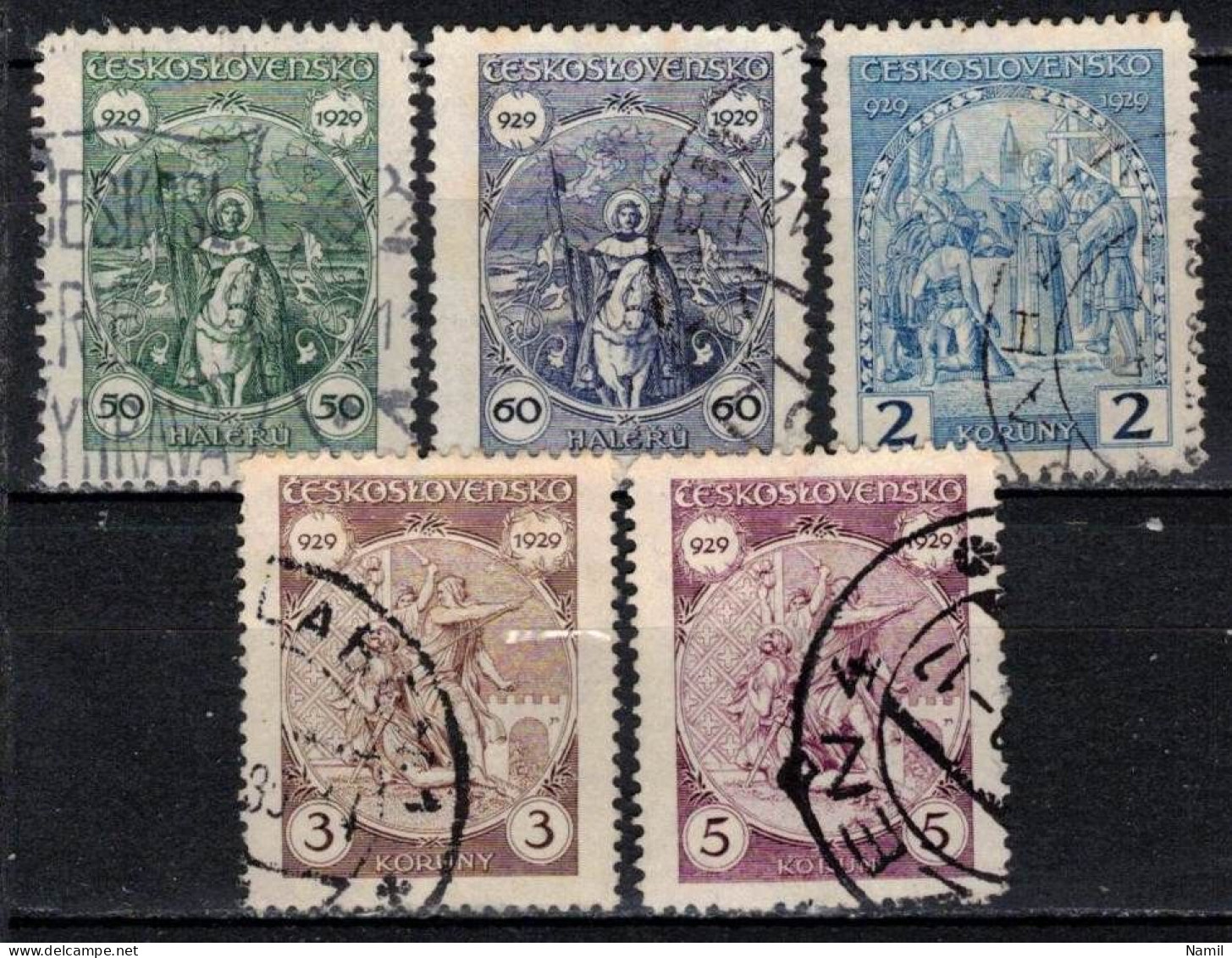 Tchécoslovaquie 1929 Mi 283-7 (Yv 258-62), Obliteré, - Used Stamps