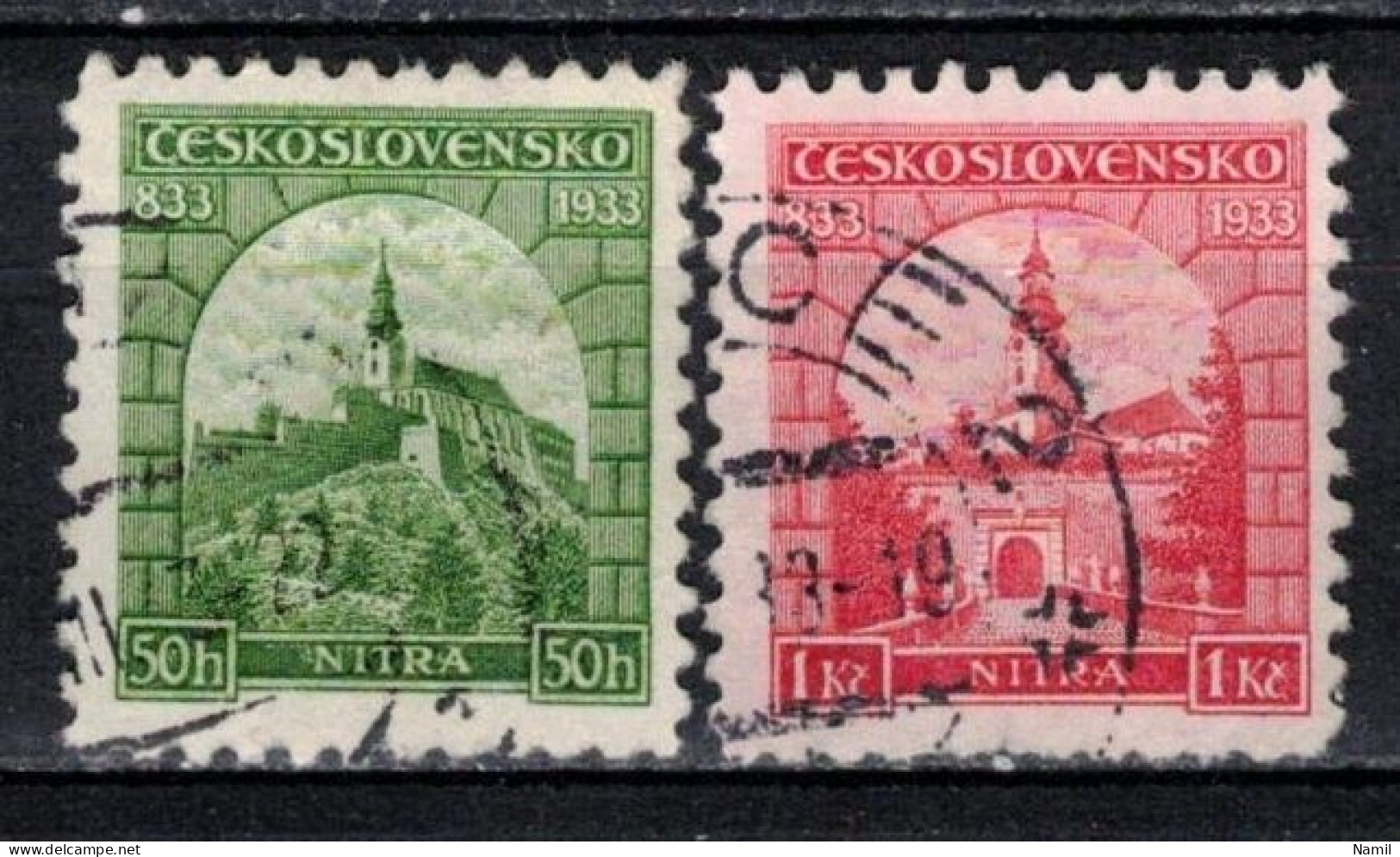 Tchécoslovaquie 1933 Mi 319-20 (Yv 282-3), Obliteré, - Usados