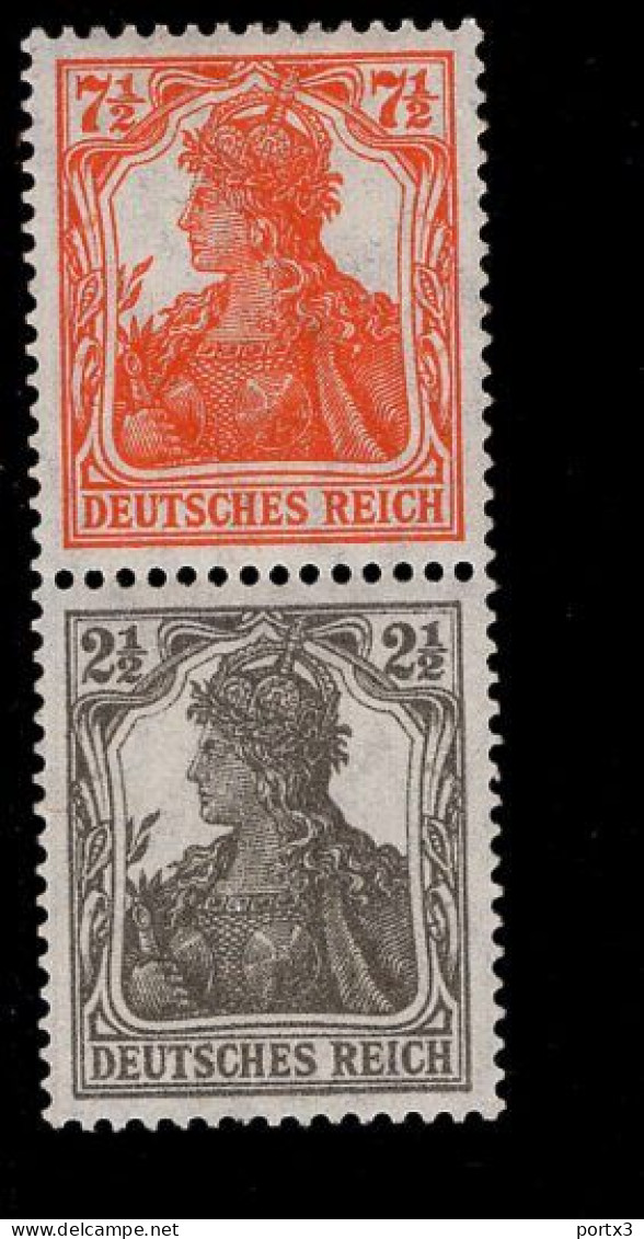 Deutsches Reich S 13 Germania MLH Mint Falz * - Booklets & Se-tenant