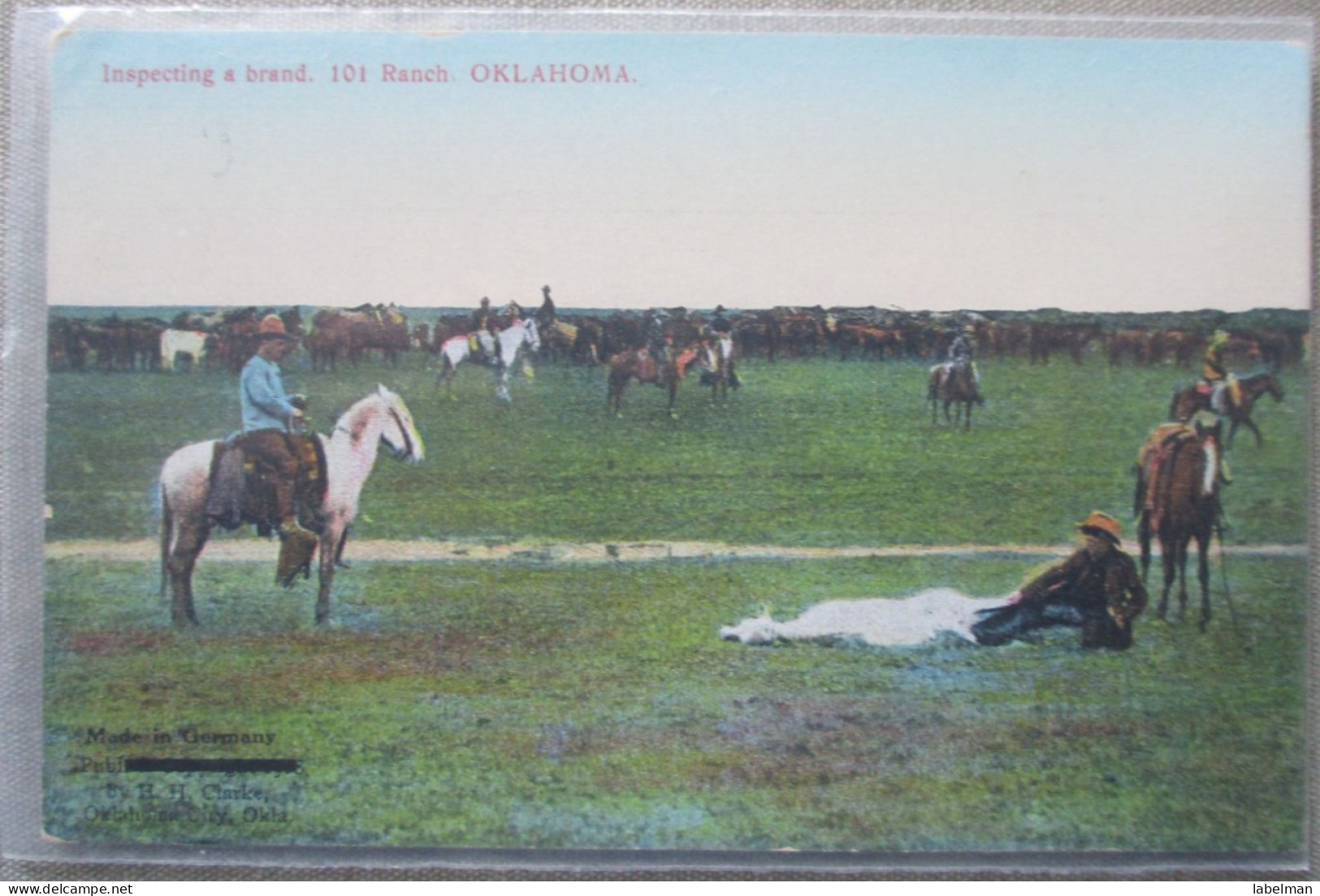 USA UNITED STATES FAR WEST OKLAHOMA COWBOY HORSE CATTLE RANCH POSTCARD CARTE POSTALE ANSICHTSKARTE CARTOLINA POSTKARTE - Atlanta