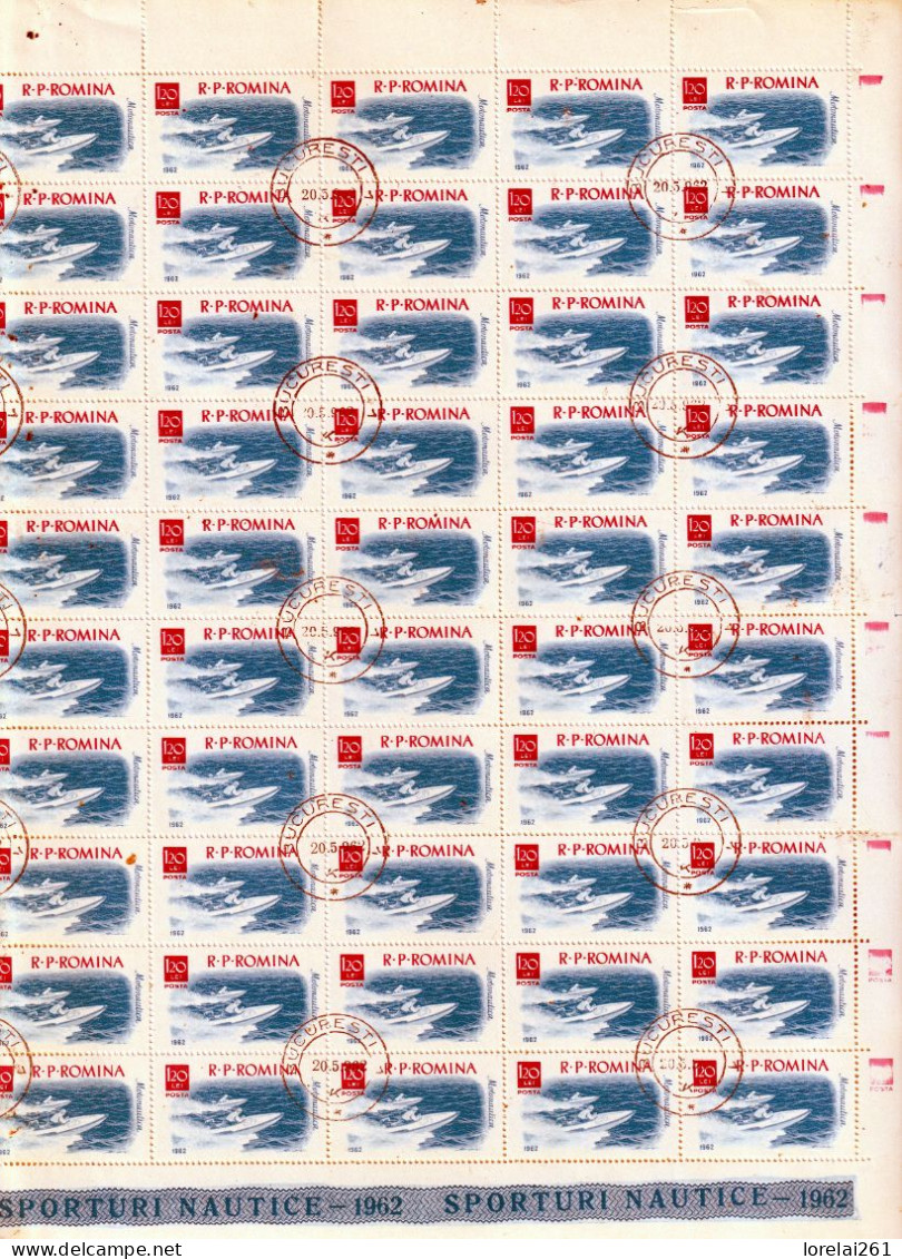 1962 - Sports Nautiques  FULL X 50 - Feuilles Complètes Et Multiples