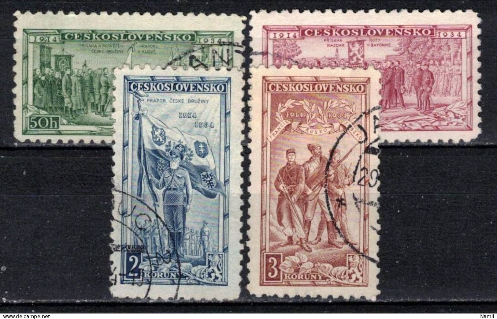 Tchécoslovaquie 1934 Mi 322-5 (Yv 285-8), Obliteré, - Used Stamps