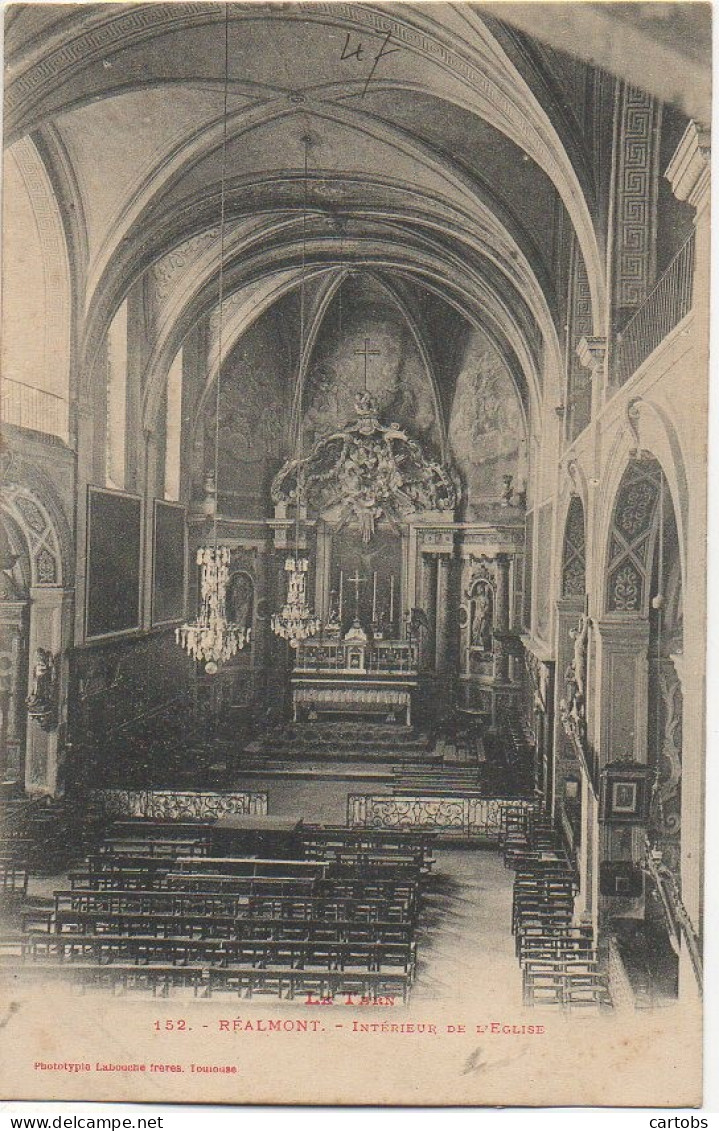 81 REALMONT  Intérieur De L'Eglise - Realmont