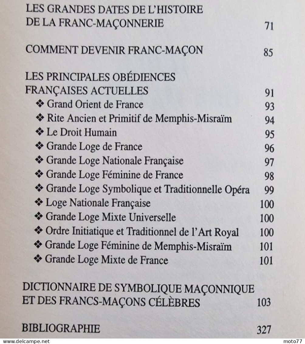 DICTIONNAIRE ILLUSTRE DE FRANC-MACONNERIE - Livre état neuf - 15.5x24 épaisseur 3 cm environ - 333 pages - 2001