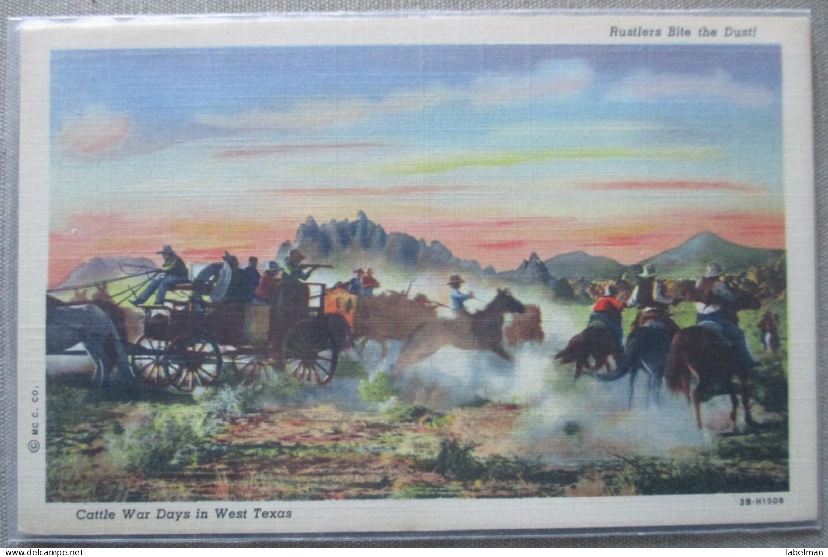 USA UNITED STATES FAR WEST TEXAS STAGE COACH WAGON POSTCARD CARTE POSTALE ANSICHTSKARTE CARTOLINA POSTKARTE - Atlanta