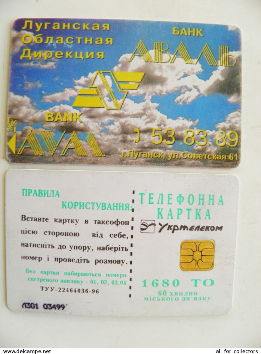 LUGANSK Phonecard Chip Aval Bank 1680 Units Prefix Nr. L301 (in Cyrillic) UKRAINE - Ukraine