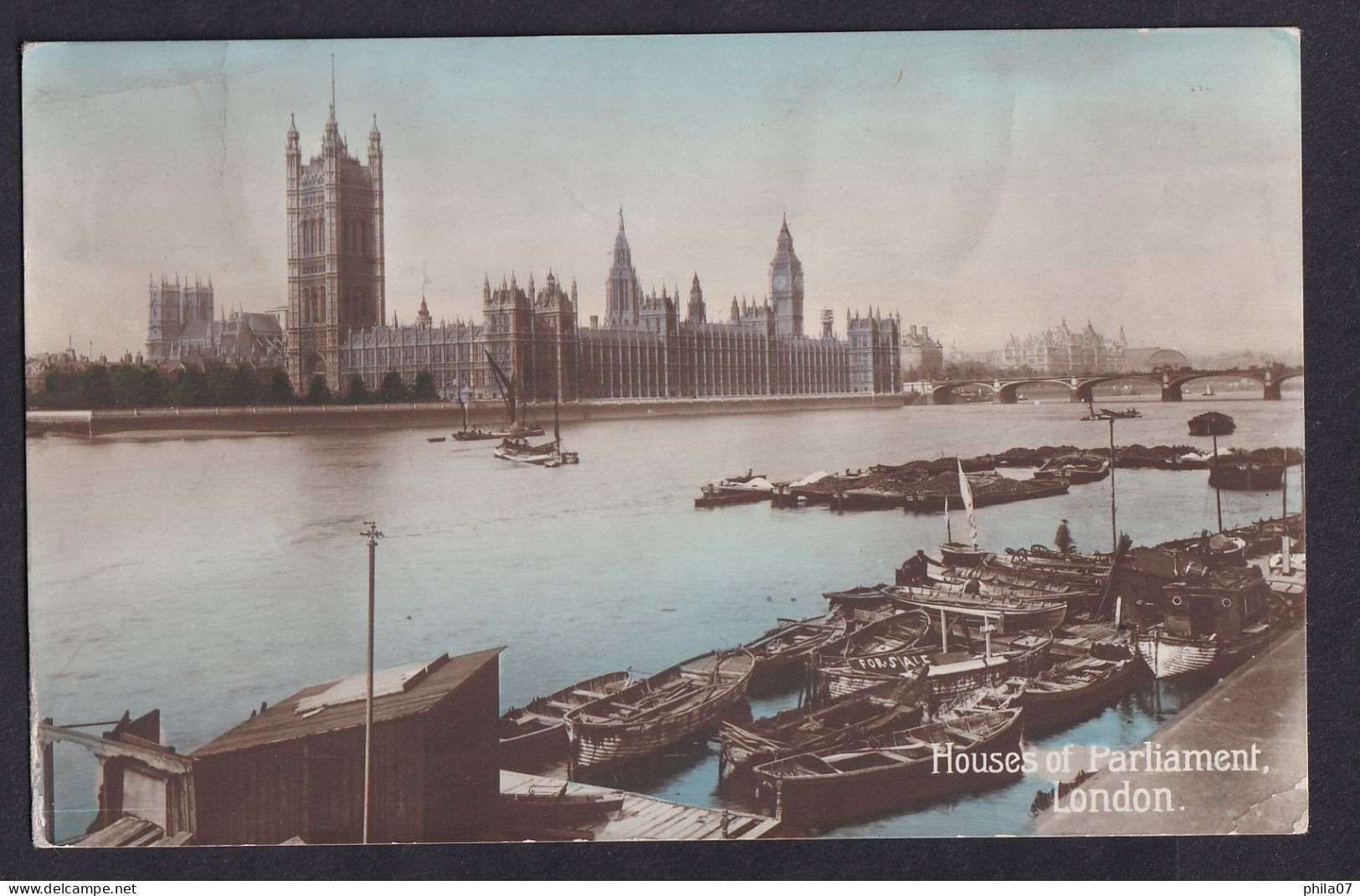 UNITED KINGDOM - London, House Of Parliament / Postcard Circulated, 2 Scans - Houses Of Parliament