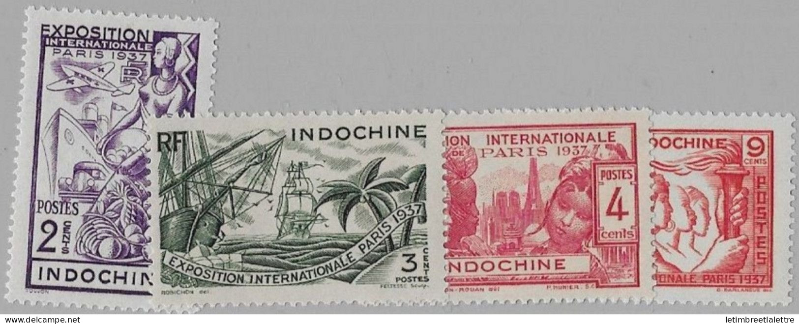 Indochine  - YT N° 193 / 194 / 195 / 197 ** - Neuf Sans Charnière - 1937 - Ongebruikt