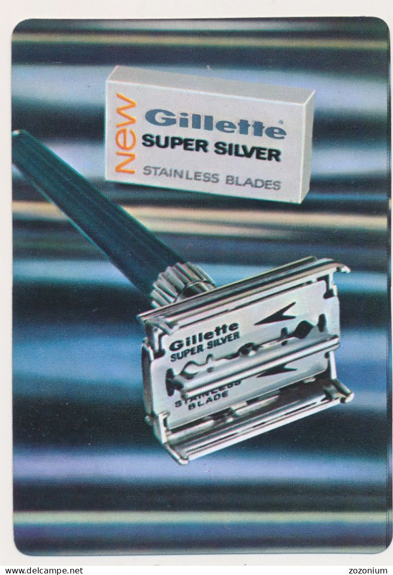 Pocket Calendar GILLETTE Super Silver  1970 Vintage Old Pocket Calendar - Small : 1961-70