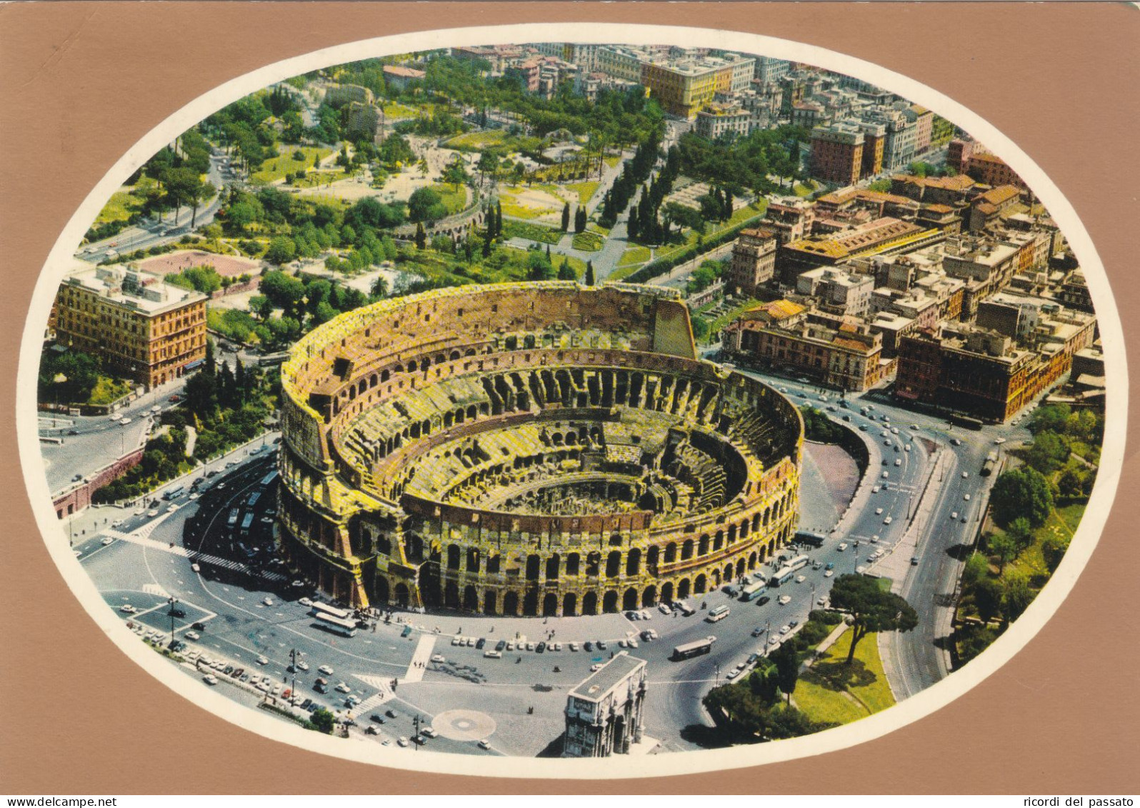 Cartolina Roma - Panorama E Colosseo - Coliseo