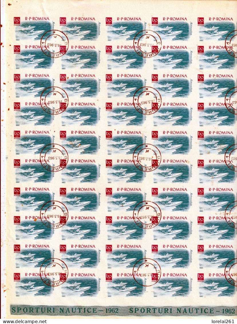 1962 - Sports Nautiques  FULL X 50 NON DANTELE - Feuilles Complètes Et Multiples