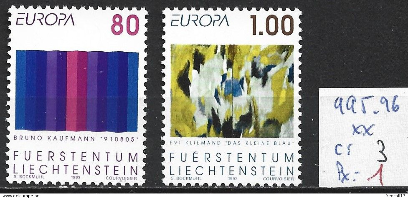 LIECHTENSTEIN 995-96 ** Côte 3 € - 1993