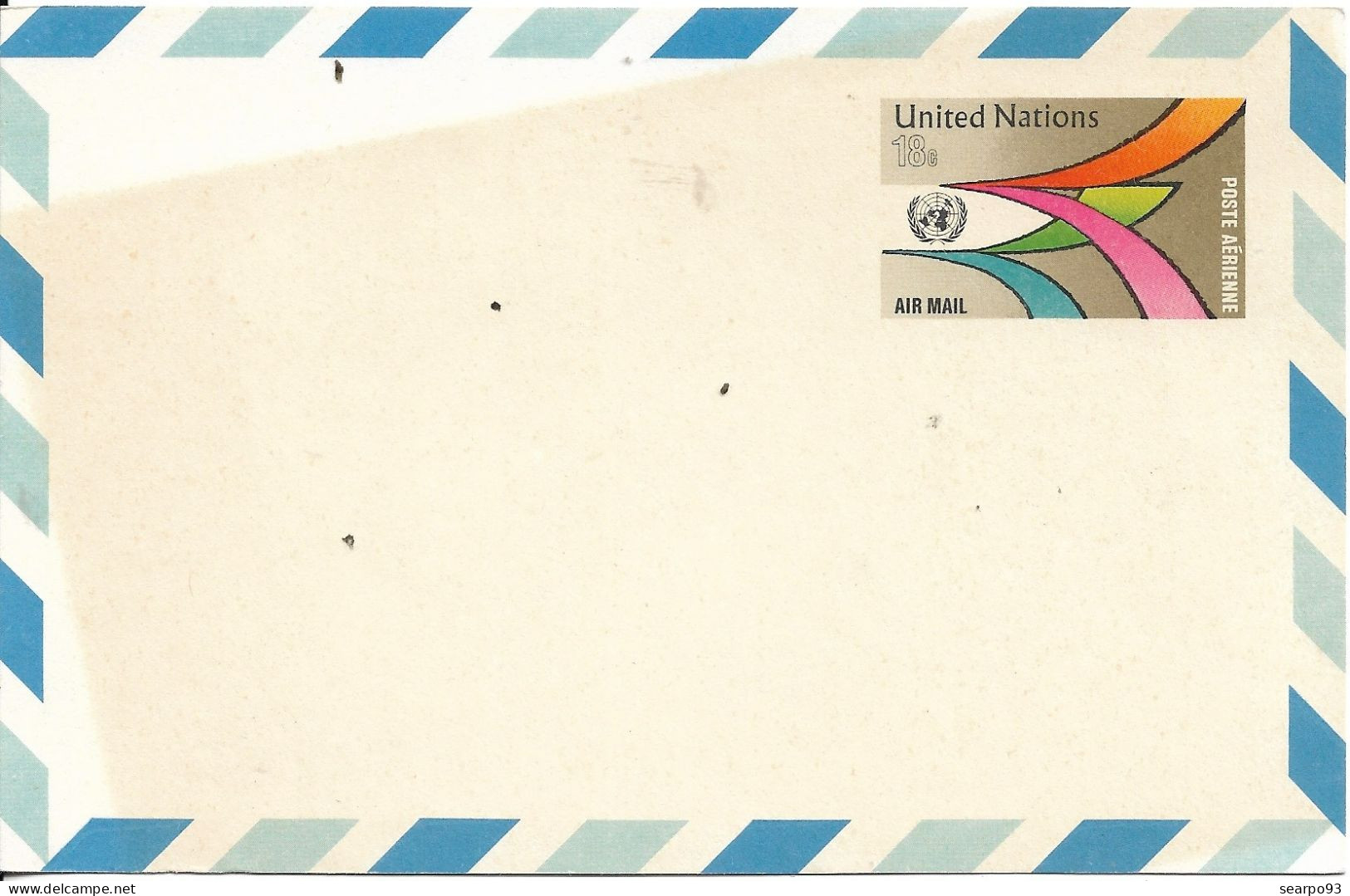 UNITED NATIONS. AIR LETTER. POSTAL STATIONERY - Poste Aérienne