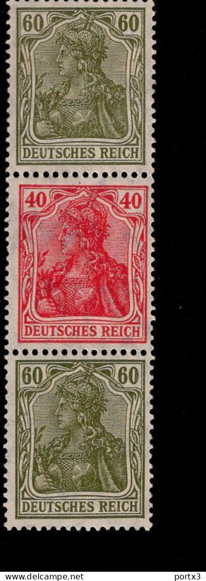 Deutsches Reich S 26 Germania MLH Mint Falz * - Carnets & Se-tenant