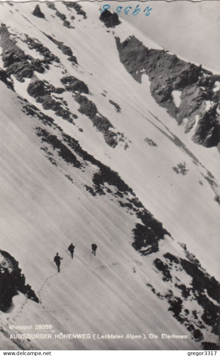 E4163) AUGSBURGER HÖHENWEG - Lechtaler Alpen - Die Eisrinnen Mit 3 Bergsteigern ALT! ! - Lechtal