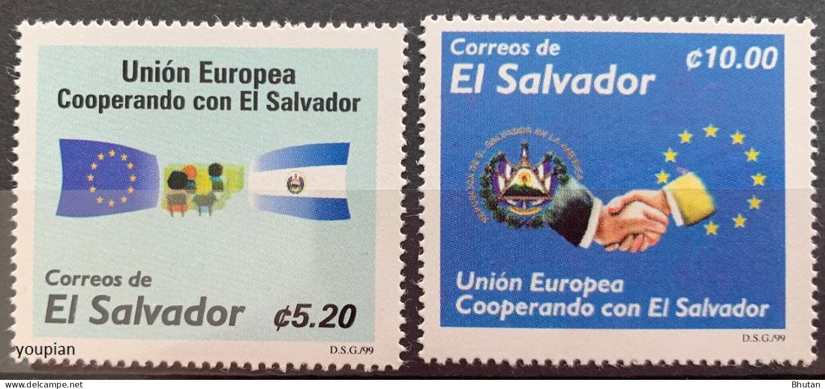 El Salvador 1999, Cooperation Between European Union And El Salvador, MNH Stamps Set - Salvador