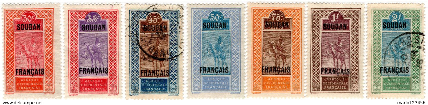 SUDAN FRANCESE, FRENCH SUDAN, MOTIVI LOCALI, 1921-1930, (MLH*) E USATI Scott:FR-SU 32,35,37,38,42,44,47 - Gebruikt