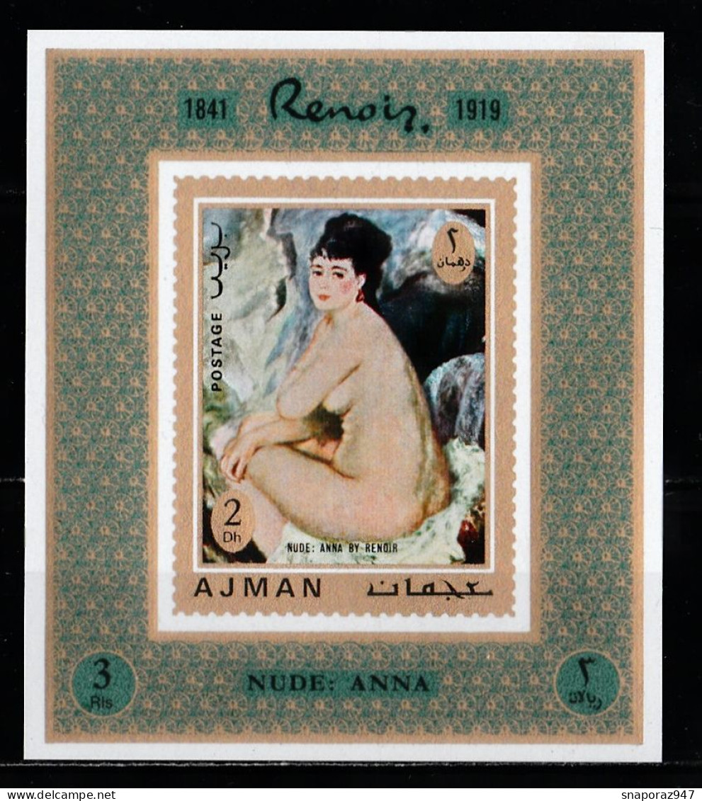 1971 Ajman Renoir Proof De Luxe MNH** Fio241 Excellent Quality - Impressionismus