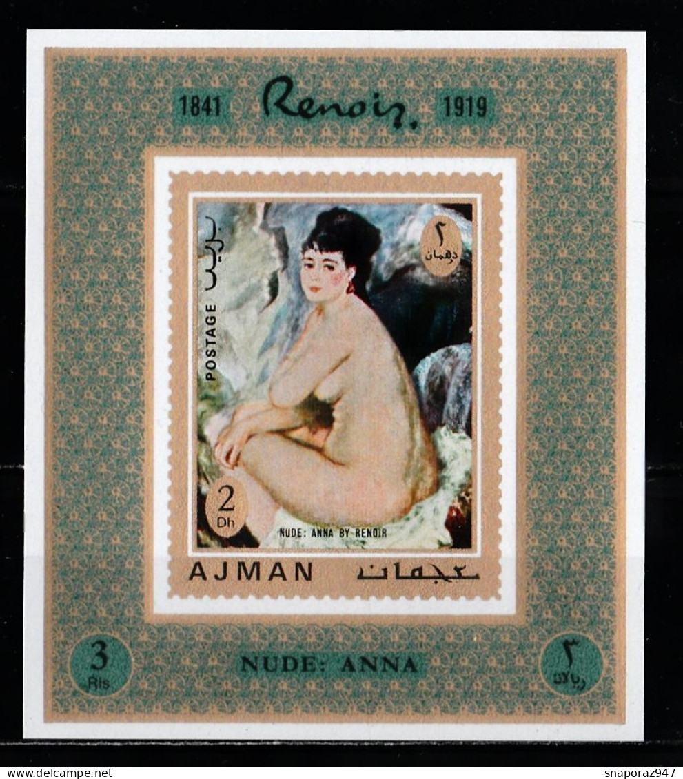 1971 Ajman Renoir Proof De Luxe MNH** Fio241 Excellent Quality - Impressionisme