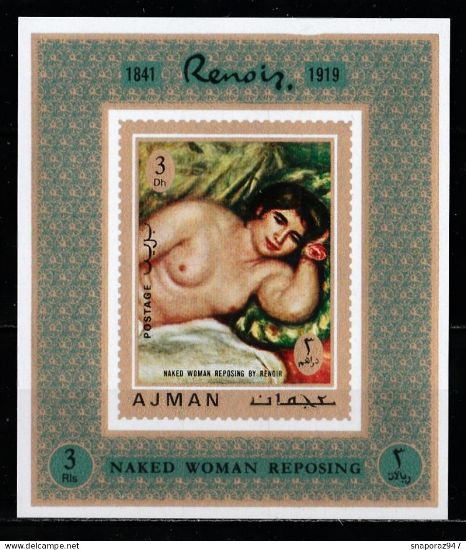 1971 Ajman Renoir Proof De Luxe MNH** Fio241 Excellent Quality - Impressionisme