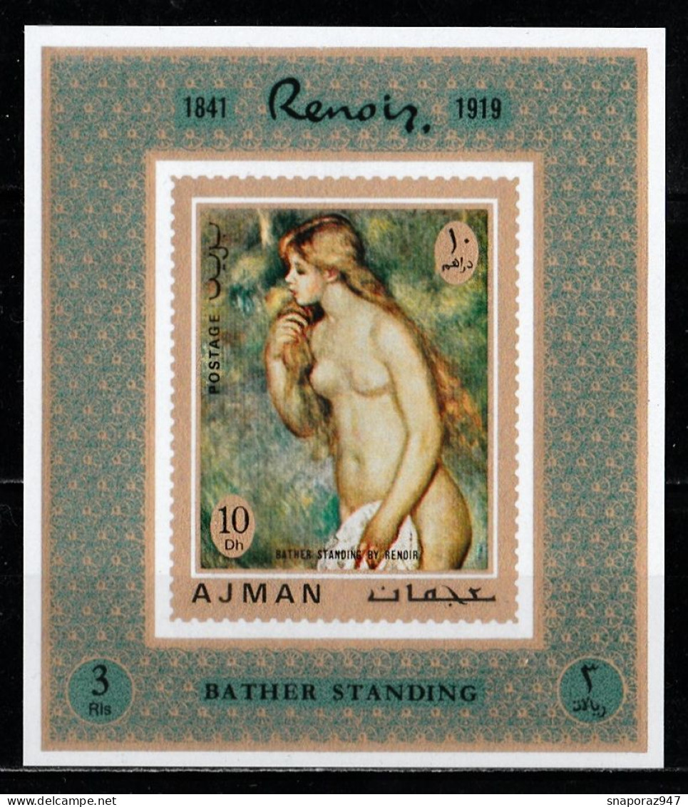 1971 Ajman Renoir Proof de Luxe MNH** Fio241 Excellent Quality