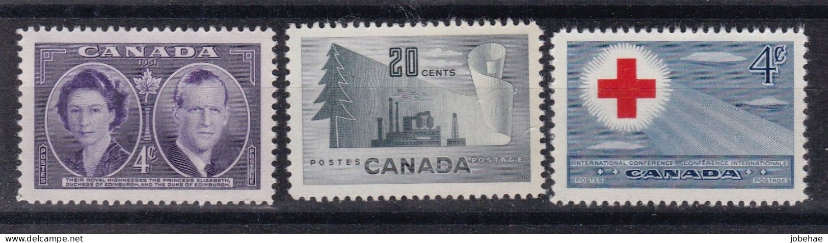 Canada YT° 250 + 251 + 252 - Used Stamps